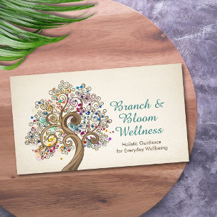 Kleurrijke Spiraalboom Wellness met Fantasie Visitekaartje