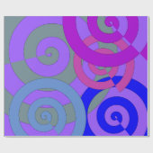 Kleurrijke spiraaltjes, roze patronen cadeaupapier (Vlak)