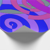 Kleurrijke spiraaltjes, roze patronen cadeaupapier (Hoek)