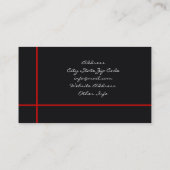 Kleurrijke spiraalvormige en rode kruislijnen visitekaartje (Achterkant)