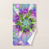 Kleurrijke spiraalvormige ronde vormen Abstracte f Bad Handdoek (Handdoek)