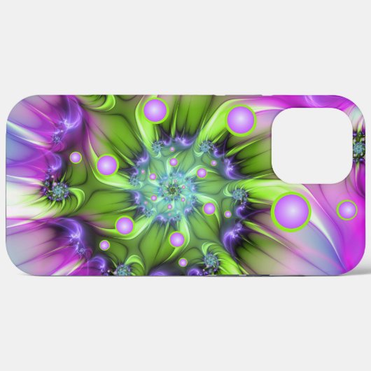 Kleurrijke spiraalvormige ronde vormen Abstracte f Case-Mate iPhone Case (Achterkant (horizontaal))