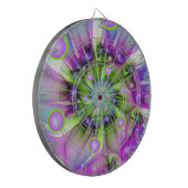 Kleurrijke spiraalvormige ronde vormen Abstracte f Dartbord (Voorkant Links)
