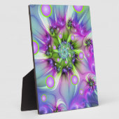 Kleurrijke spiraalvormige ronde vormen Abstracte f Fotoplaat (Zijkant)