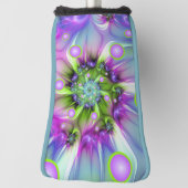 Kleurrijke spiraalvormige ronde vormen Abstracte f Golfheadcover (Draai 90)