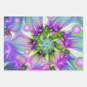 Kleurrijke spiraalvormige ronde vormen Abstracte f Inpakpapier Vel (Voorkant)