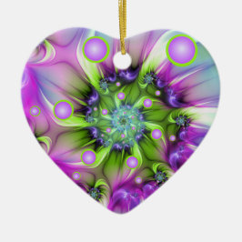 Kleurrijke spiraalvormige ronde vormen Abstracte f Keramisch Ornament