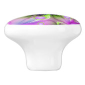 Kleurrijke spiraalvormige ronde vormen Abstracte f Keramische Knop (Zijkant)