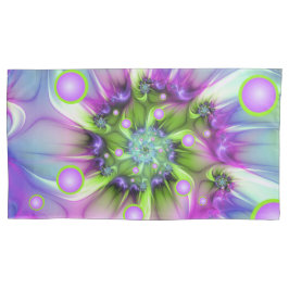 Kleurrijke spiraalvormige ronde vormen Abstracte f Kussensloop