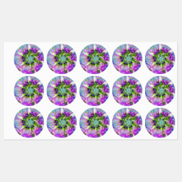 Kleurrijke spiraalvormige ronde vormen Abstracte f Labels