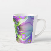 Kleurrijke spiraalvormige ronde vormen Abstracte f Latte Mok (Rechts)