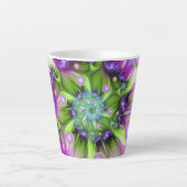 Kleurrijke spiraalvormige ronde vormen Abstracte f Latte Mok (Voorkant)