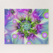 Kleurrijke spiraalvormige ronde vormen Abstracte f Legpuzzel (Horizontaal)