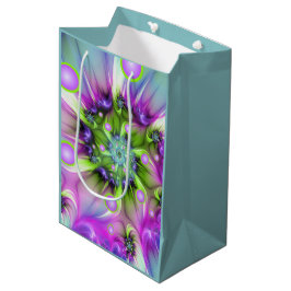 Kleurrijke spiraalvormige ronde vormen Abstracte f Medium Cadeauzakje