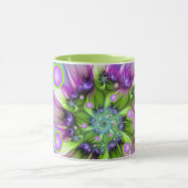 Kleurrijke spiraalvormige ronde vormen Abstracte f Mok (Midden)