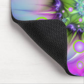 Kleurrijke spiraalvormige ronde vormen Abstracte f Muismat (Hoek)