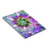 Kleurrijke spiraalvormige ronde vormen Abstracte f Notitieboek (Rechterzijde)