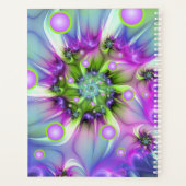 Kleurrijke spiraalvormige ronde vormen Abstracte f Planner (Achterkant)