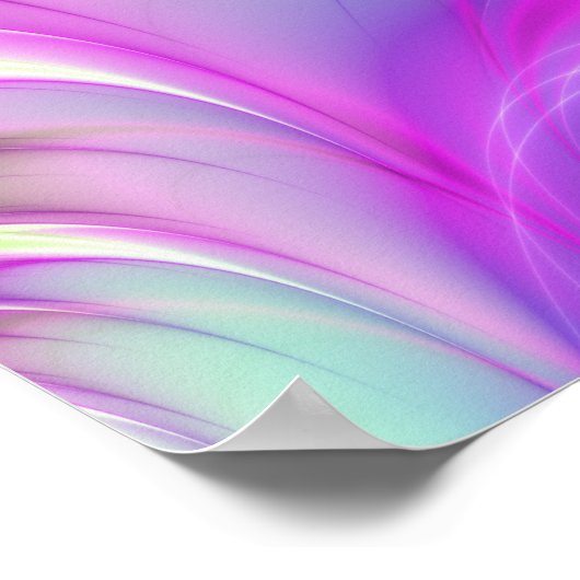 Kleurrijke spiraalvormige ronde vormen Abstracte f Poster (Hoek)