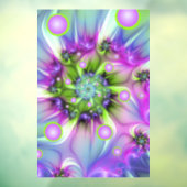 Kleurrijke spiraalvormige ronde vormen Abstracte f Raamsticker (Vel 3)