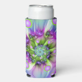 Kleurrijke spiraalvormige ronde vormen Abstracte f Seltzer Blikjeskoeler (Seltzer Voorkant)