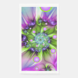 Kleurrijke spiraalvormige ronde vormen Abstracte f Servet