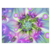 Kleurrijke spiraalvormige ronde vormen Abstracte f Tafelkleed (Voorkant (Horizontaal))