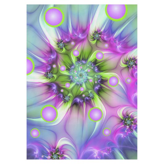 Kleurrijke spiraalvormige ronde vormen Abstracte f Tafelkleed (Voorkant)