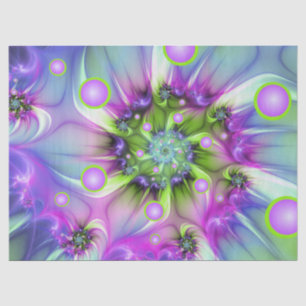 Kleurrijke spiraalvormige ronde vormen Abstracte f Tissuepapier