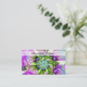 Kleurrijke spiraalvormige ronde vormen Abstracte f Visitekaartje (Staand voorkant)