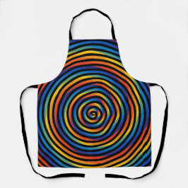kleurrijke spiraalvormige werveling schort