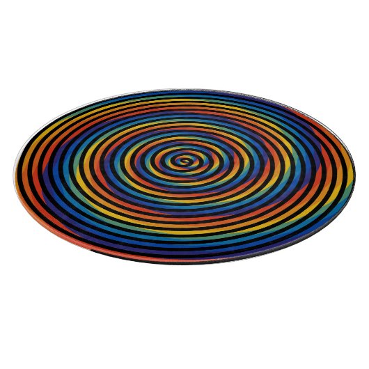 kleurrijke spiraalvormige werveling snijplank (Hoek)