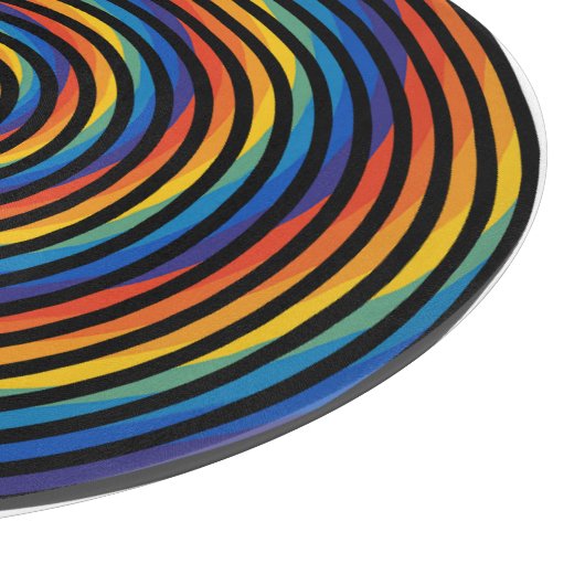 kleurrijke spiraalvormige werveling snijplank (Hoek)