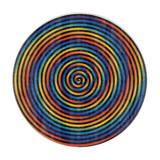 kleurrijke spiraalvormige werveling snijplank (Voorkant)