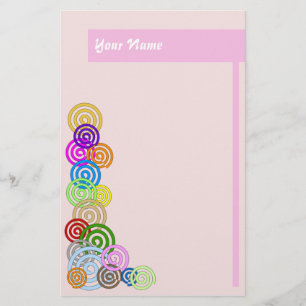 Kleurrijke spiralen briefpapier