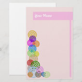 Kleurrijke spiralen briefpapier (Voorkant / Achterkant)