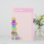 Kleurrijke spiralen briefpapier (Staand voorkant)