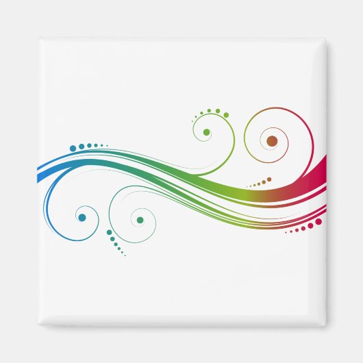 Kleurrijke spiralen magneet (Voorkant)
