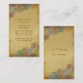 Kleurrijke spiralen | Persoonlijke trainer Visitekaartje (Voorkant / Achterkant)