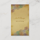 Kleurrijke spiralen | Persoonlijke trainer Visitekaartje (Achterkant)