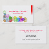 Kleurrijke spiralen visitekaartje (Voorkant / Achterkant)