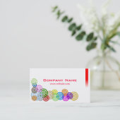 Kleurrijke spiralen visitekaartje (Staand voorkant)
