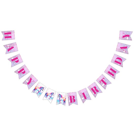 Kleurrijke Spirit Pony 2 Happy Birthday Bubbles Vlaggetjes (Alle)