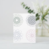 Kleurrijke spirografen2 briefkaart (Staand voorkant)