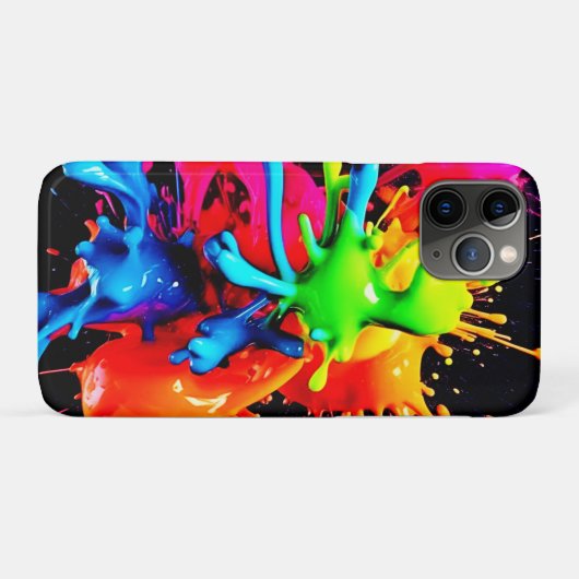 Kleurrijke Splash Abstract Case-Mate iPhone Case (Achterkant (horizontaal))