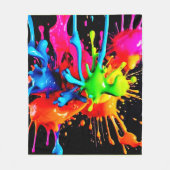 Kleurrijke Splash Abstract Fleece Deken (Voorkant)