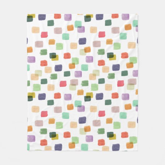 Kleurrijke splash: Abstracte naadloze achtergrond Fleece Deken (Voorkant)
