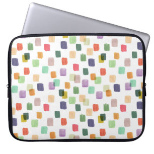 Kleurrijke splash: Abstracte naadloze achtergrond Laptop Sleeve