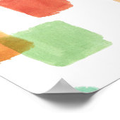 Kleurrijke splash: Abstracte naadloze achtergrond Poster (Hoek)