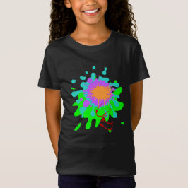 Kleurrijke Splash Meisjes fijne jersey T-shirt